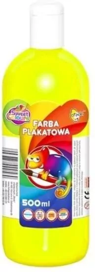 Farba plakatowa fluorescencyjna 500ml żółta - tantis.pl