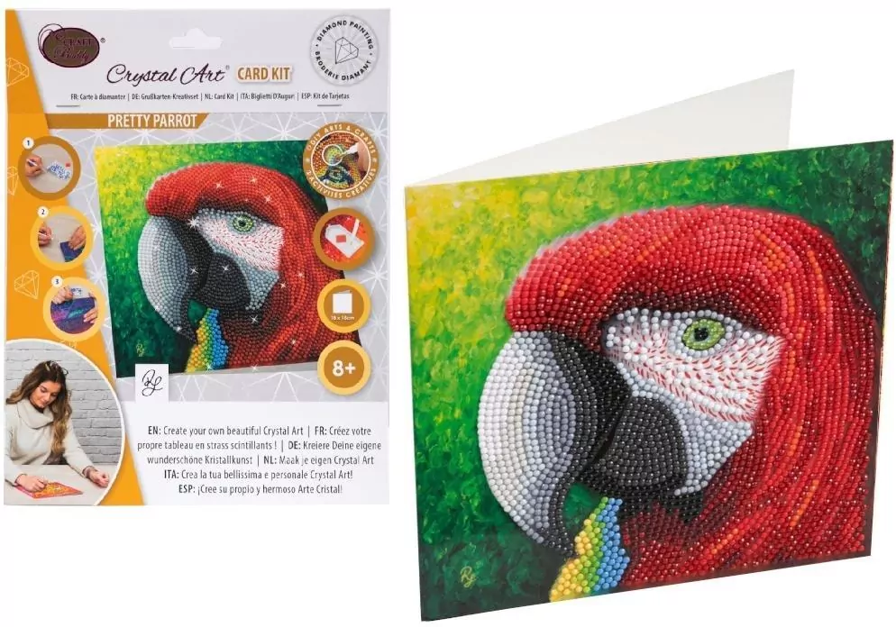Diamentowa mozika Papuga 18x18cm - tantis.pl