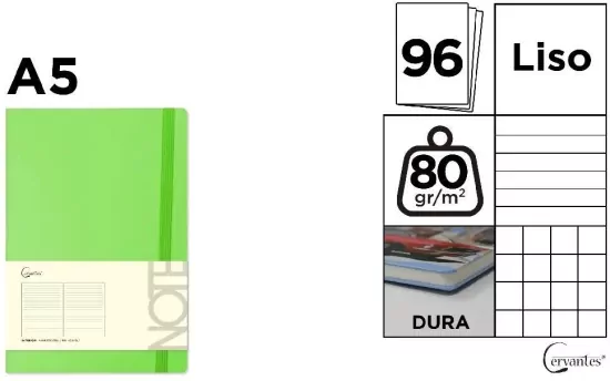 Notatnik A5/96K limonkowy MIX