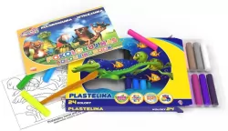 Plastelina 24 kolory + wyklejanka A5/10K