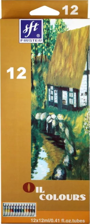 Farby olejne w tubie 12 kolorów 12ml - tantis.pl