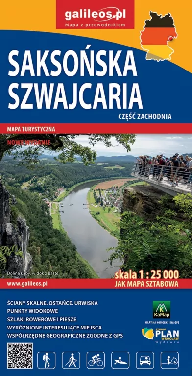 Mapa - Saksońska Szwajcaria cz. zachodnia 1:25 000 - tantis.pl