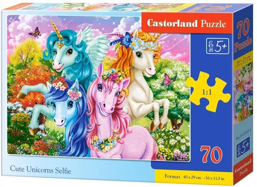 Puzzle 70 Cute Unicorns Selfie CASTOR - tantis.pl