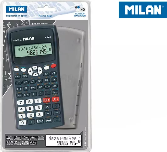 Kalkulator Milan naukowy 240 funkcji czarny - tantis.pl