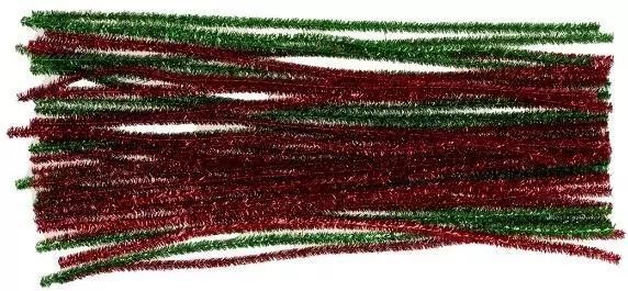 Druciki kreatywne metaliz. zielone i czerwone 30cm - tantis.pl