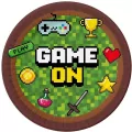 Talerzyki papierowe Game On 18cm - tantis.pl