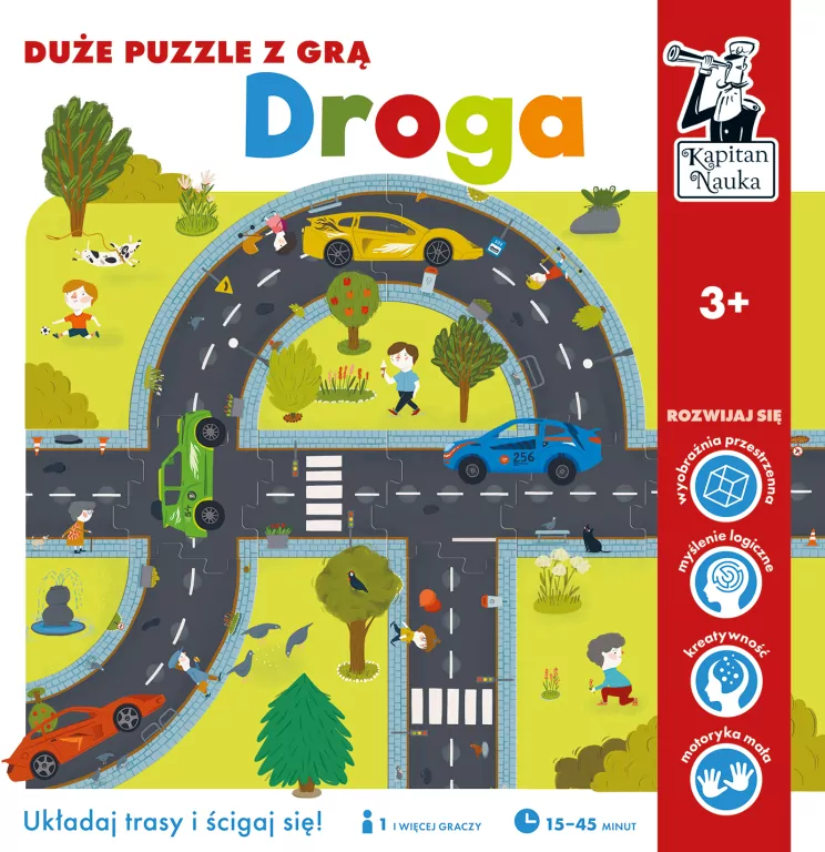 Droga. Duże puzzle z grą. Kapitan Nauka - tantis.pl