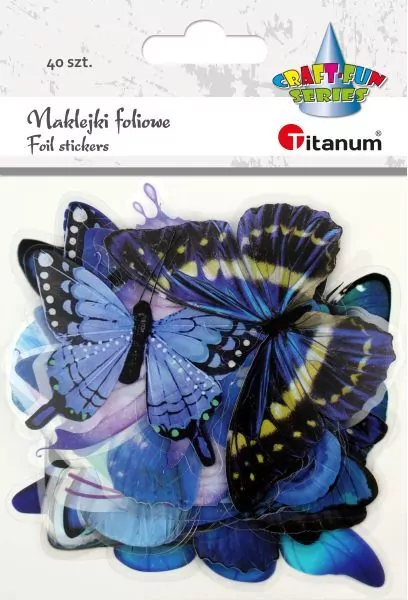 Naklejki foliowe motyle 40szt - tantis.pl