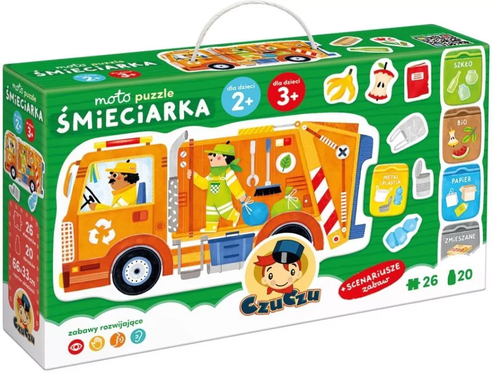 Moto puzzle Śmieciarka 2+, 3+ - tantis.pl