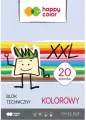 Blok techniczny kolorowy A3 170g. Happy Color. 10 szt - tantis.pl