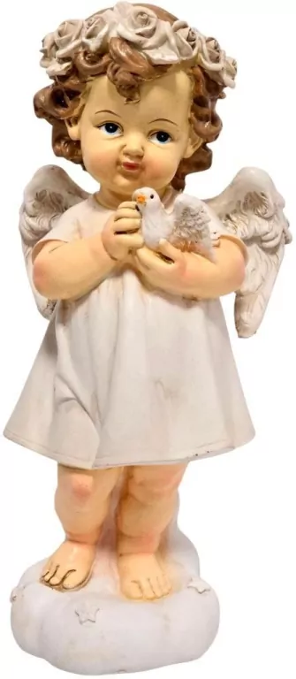 Figurka Aniołek z Gołąbkiem 23cm - tantis.pl