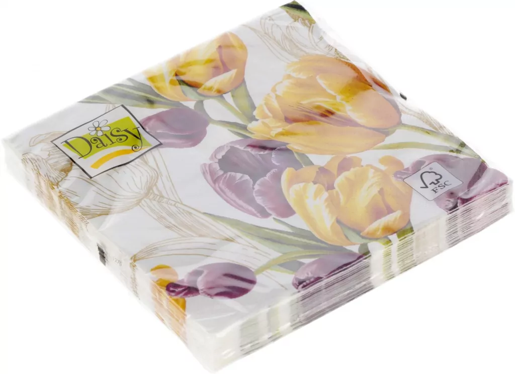 Serwetki DAISY Lunch SD 330x330 Tulipany 009501 - tantis.pl