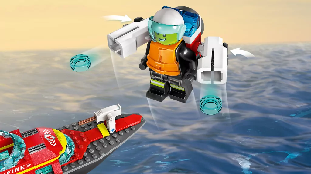 LEGO® City Fire. Łódź strażacka. 60373 - tantis.pl