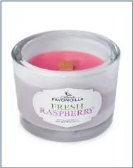 Świeczka sojowa Fresh Raspberry biała 170g