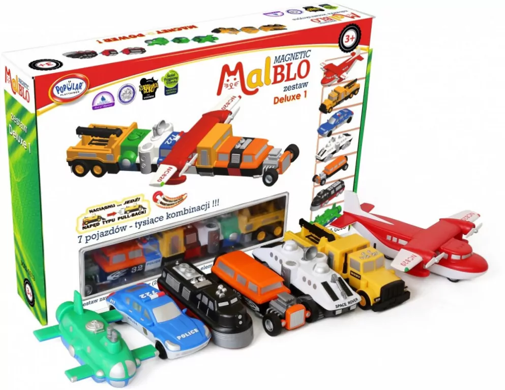 Zestaw Malblo Magnetyczne pojazdy deluxe 1 - tantis.pl