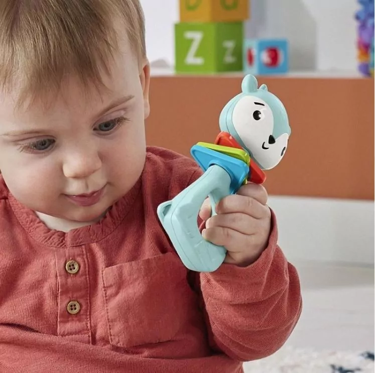 Fisher Price Grzechotka klekoczący Jelonek - tantis.pl