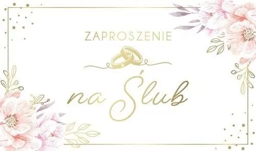 Zaproszenie Ślub (10szt) - tantis.pl