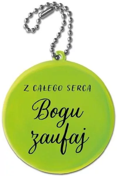 Zawieszka odblaskowa. Z całego serca Bogu zaufaj - tantis.pl