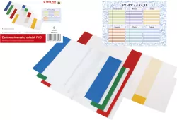Paczka okładek uniwersalnych PVC +plan lekcji
