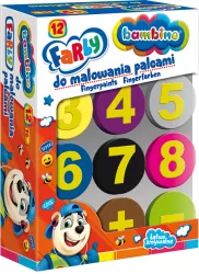 Farby do malowania palcami 12 kolorów