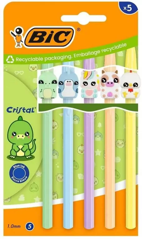 Długopis Cristal Figurine 1mm niebieski 5szt BIC - tantis.pl