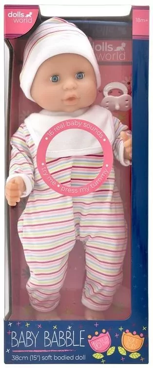 Dolls World Lalka Baby Babble 38cm - tantis.pl