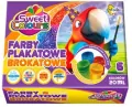 Farby plakatowe brokatowe. 6 kolorów 20ml - tantis.pl