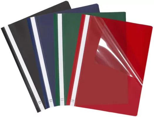 Skoroszyt Budget PP A4 z wąsami czarny