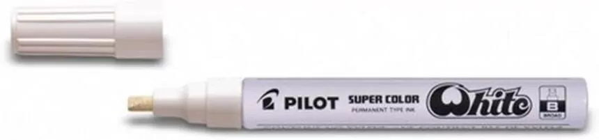 Marker Pilot Super Color Broad biały - tantis.pl