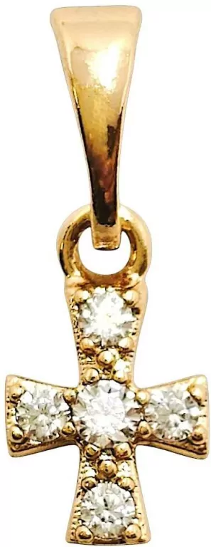 Zawieszka Krzyżyk z Cyrkoniami 10x6mm - tantis.pl