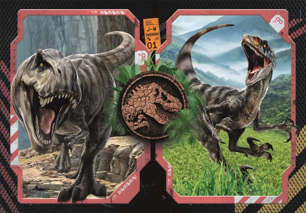 Puzzle 2x60 Super kolor Jurassic World - tantis.pl