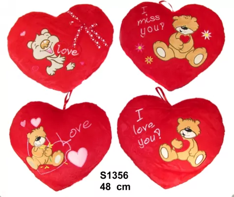 Poduszka Serce 48cm MIX