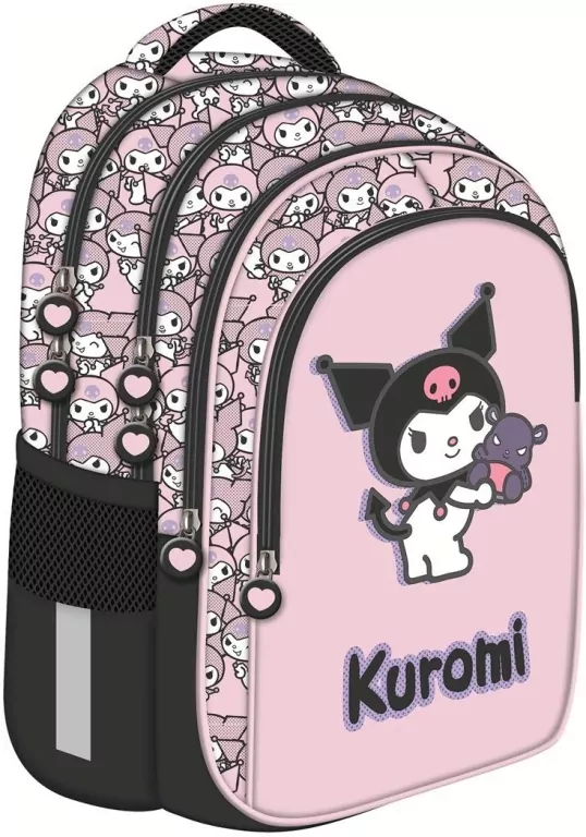 Plecak 4 komorowy Kuromi pink - tantis.pl