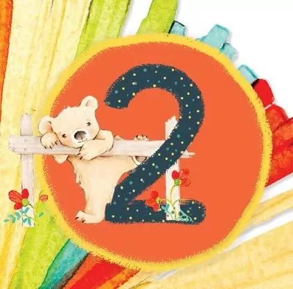 Karnet kwadrat. 2 Urodziny - tantis.pl