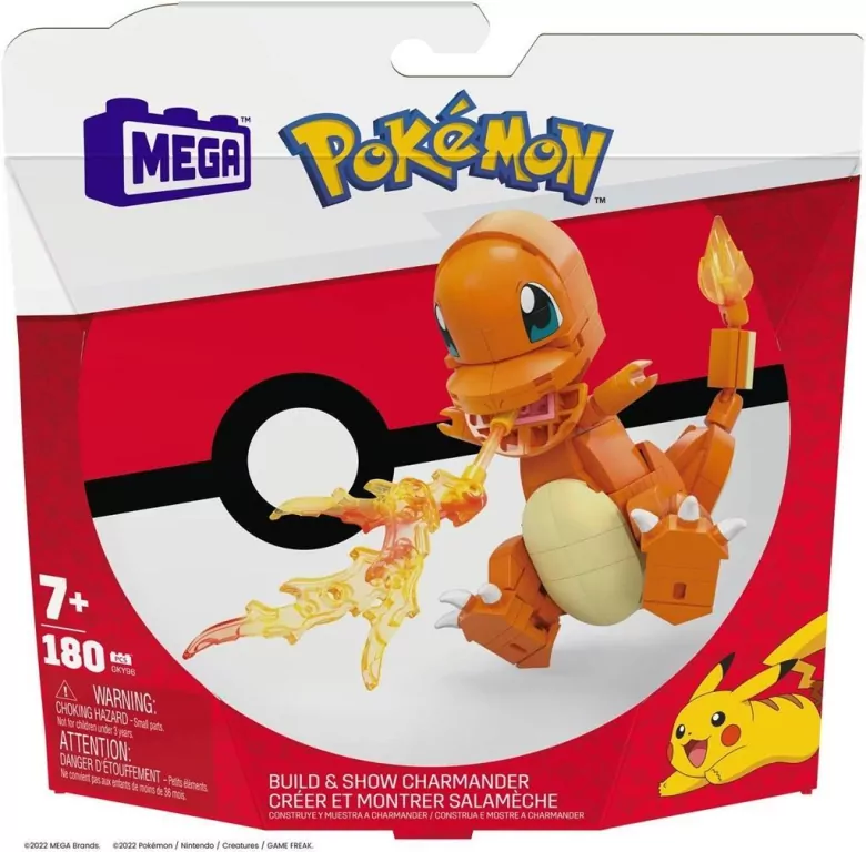 Mega Construx. Zestaw klocków, figurka, Pokemon, Charmander - tantis.pl