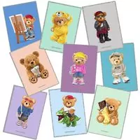 Zeszyt Teddies. A5/60K kratka. 9 sztuk - tantis.pl