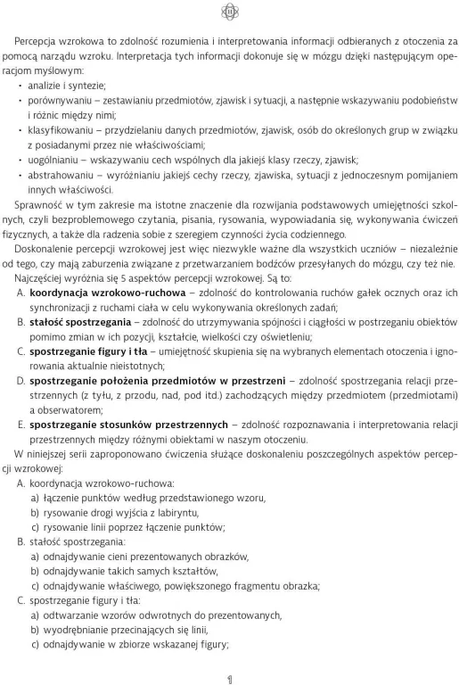 Trening percepcji wzrokowej. Część C ćwiczenia - tantis.pl
