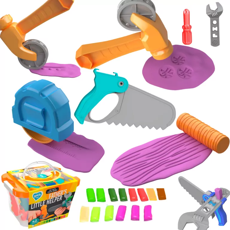 Mały majsterkowicz. Masa plastyczna. Ciastolina z narzędziami - tantis.pl