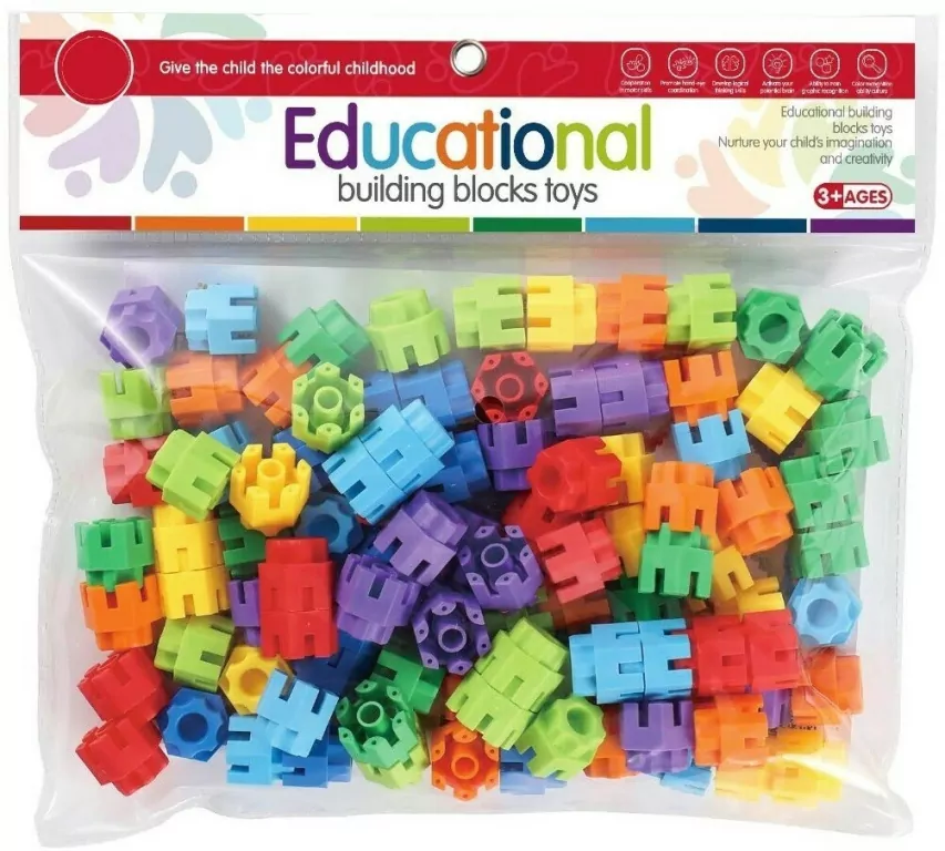 Klocki konstrukcyjne. 100 elementów - tantis.pl