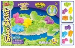 Magiczny piasek świecący w ciemności z foremkami