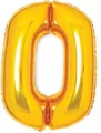 Balon foliowy cyfra 0 złota 47x66cm - tantis.pl