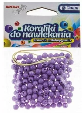 Koraliki do nawlekania fioletowe. 8mm 16g - tantis.pl