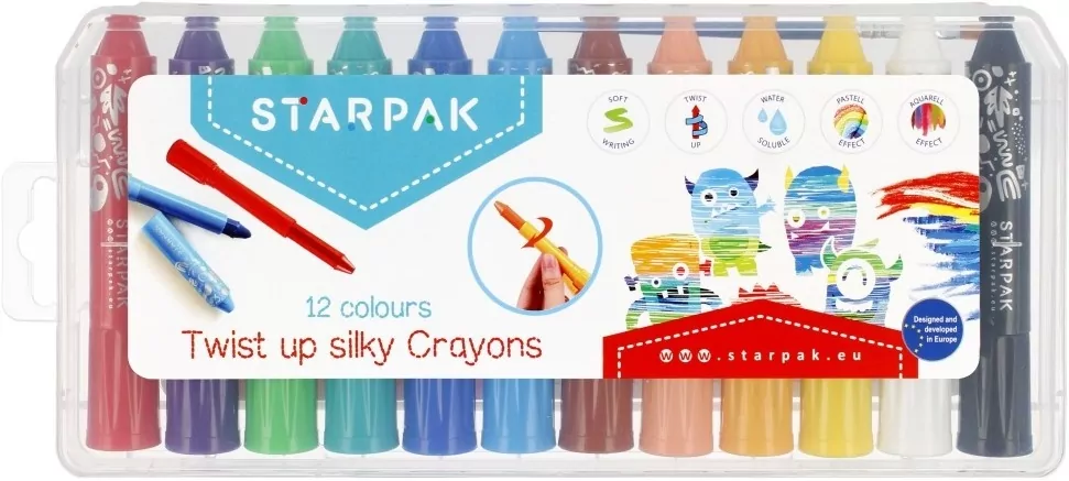 Pastele olejne wykręcane, 12 kolorów - tantis.pl