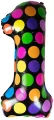 Balon foliowy cyferka 1 w kropki - tantis.pl