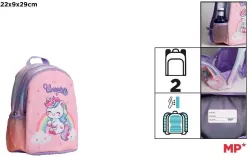 Plecak dwukomorowy Jednorożec różowy 22x9x29cm