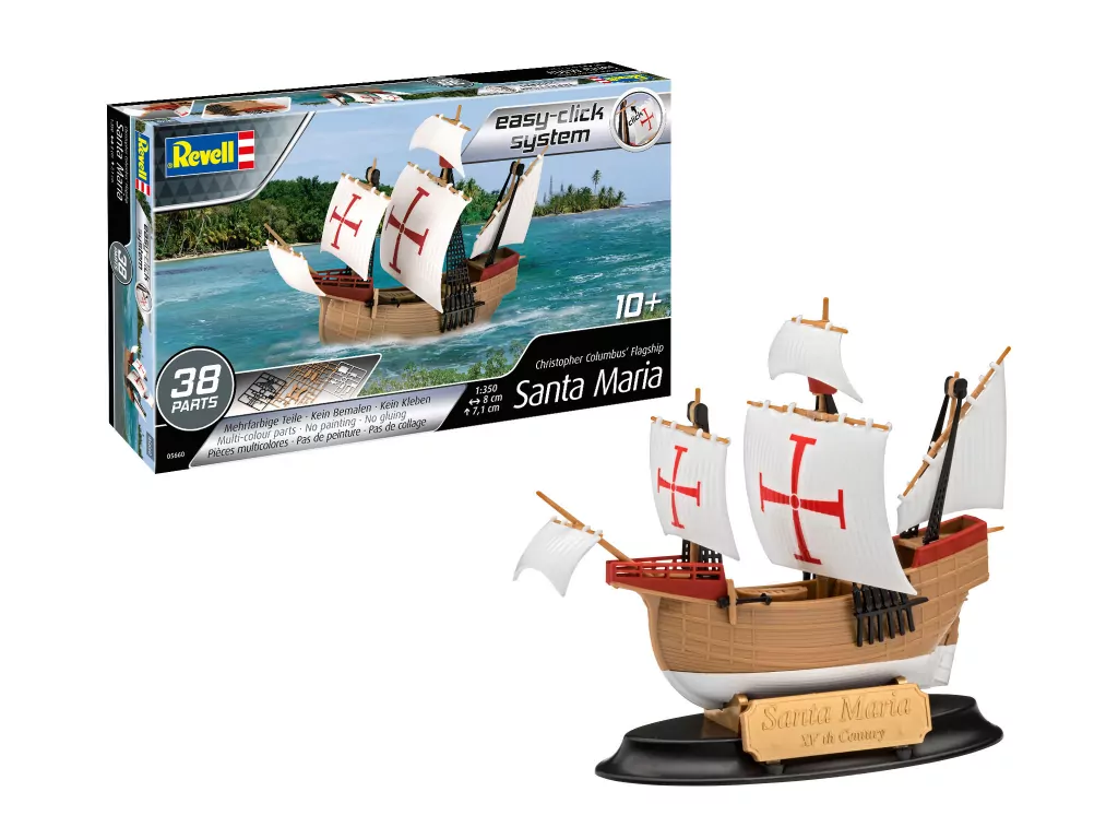 Revell. Model do sklejania 05660 1/350 Statek Santa Maria (easy klick) - tantis.pl