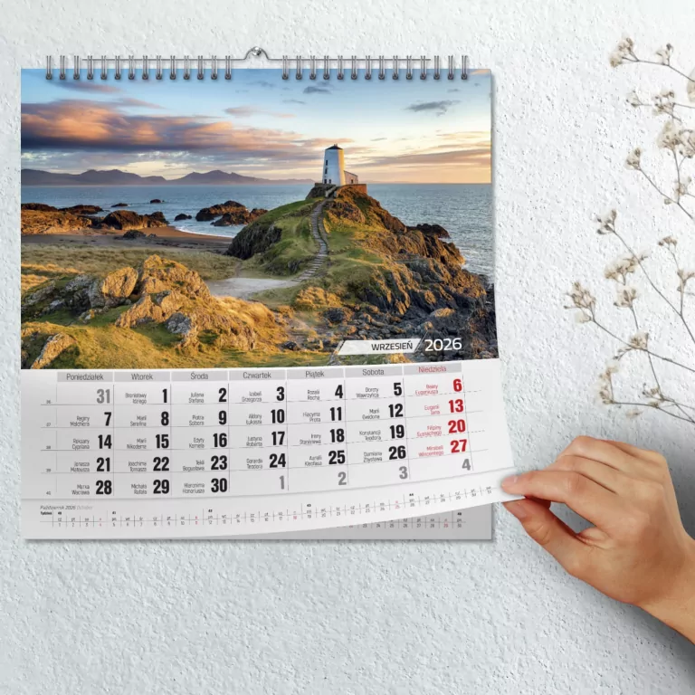 Kalendarz 2026 wieloplanszowy kwadrat Barwy Natury - tantis.pl