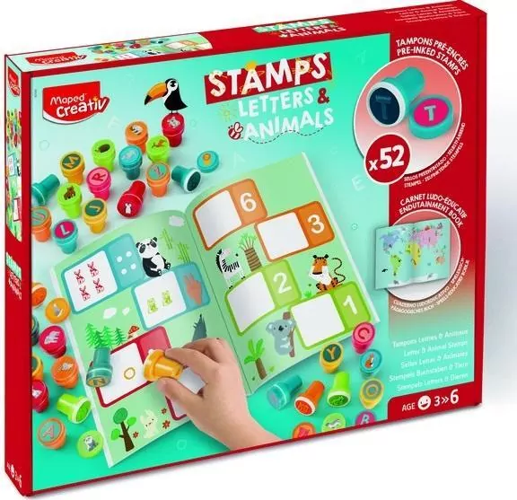 Creativ. Kolorowe Stempelki literki i zwierzątka - tantis.pl