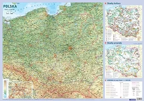 Mapa Polski plansza edukacyjna na ścianę i biurko - tantis.pl