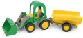 Traktor ładowarka z przyczepą. Farmer w kartonie - tantis.pl
